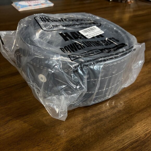 HawkSports Double Prong Power Lifting Belt Suede Leather Black Size M - Picture 1 of 9